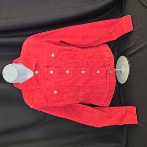 Land's End Red Corduroy Jacket Size M